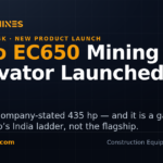 DesiMachines card: Volvo EC650 mining excavator launched in India, 63,600 kg, company-stated 435 hp