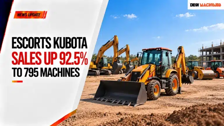 Escorts Kubota September 2026 sales: construction equipment up 92.5% to 795 machines