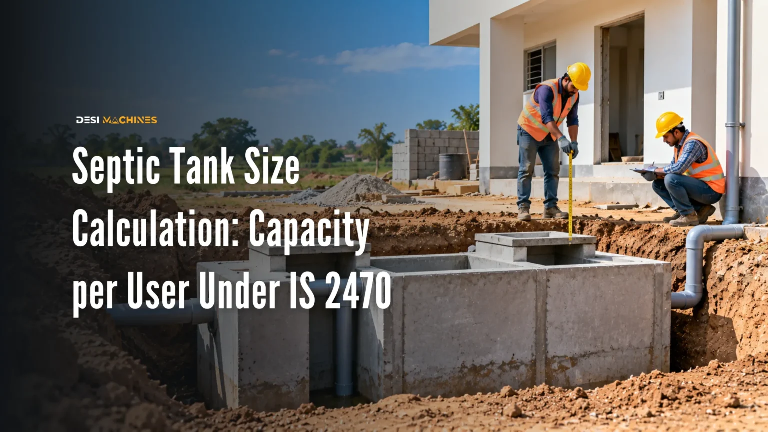 Septic Tank Size Calculation: Capacity per User Under IS 2470