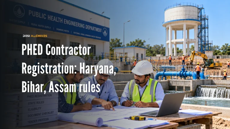 PHED Contractor Registration: Haryana, Bihar, Assam and Rajasthan Rules