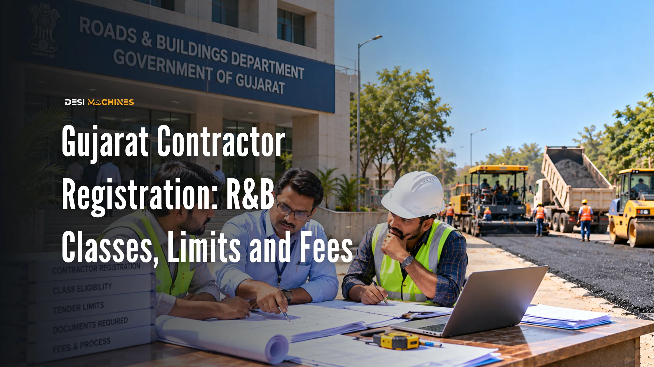Gujarat Contractor Registration: R&B Classes, Limits and Fees