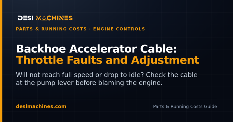 Backhoe Loader (JCB) Accelerator Cable: Throttle Faults, Types and Adjustment