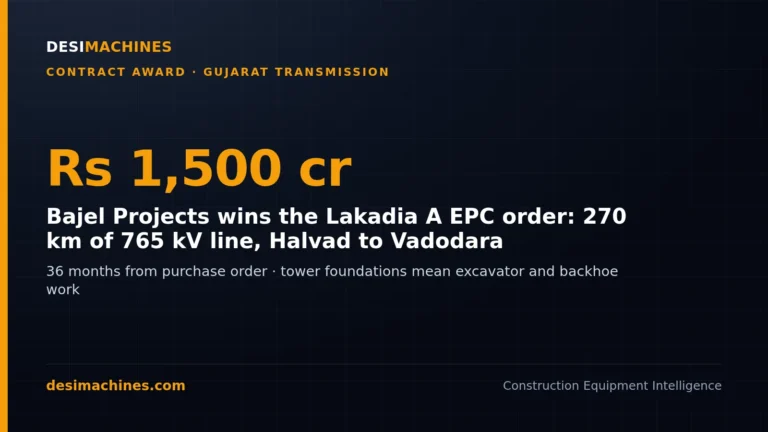 Bajel Projects Lakadia Order: Rs 1,500 Crore for a 765 kV Gujarat Line