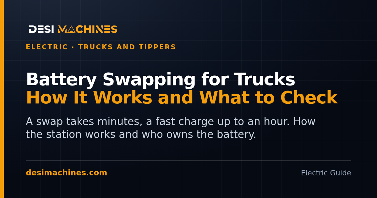 Battery Swapping for Electric Trucks and Tippers: How It Works and What to Check