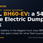 BEML BH60-EV 54.5 tonne electric dump truck - DesiMachines industry desk card
