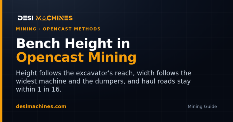 Bench Height in Opencast Mining: Width, Berms and Haul Roads