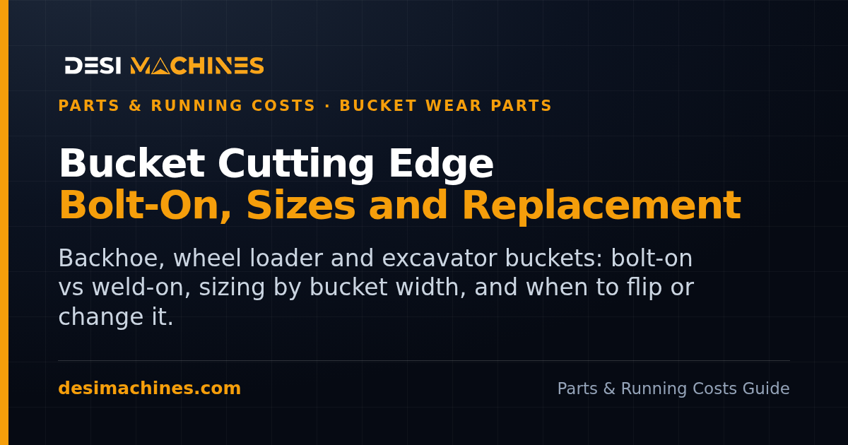 Bucket Cutting Edge for Backhoe Loader (JCB), Wheel Loader and Excavator: Bolt-On vs Weld-On, Sizes and Replacement