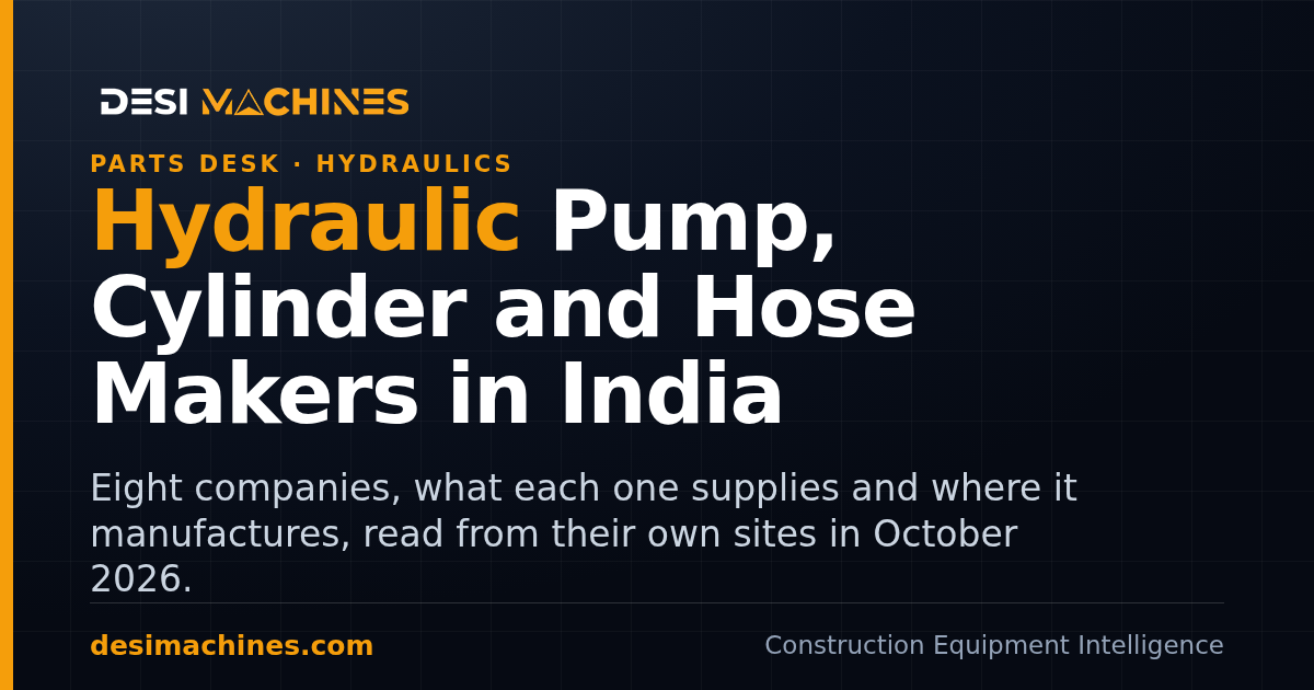 Hydraulic pump, cylinder and hose manufacturers in India