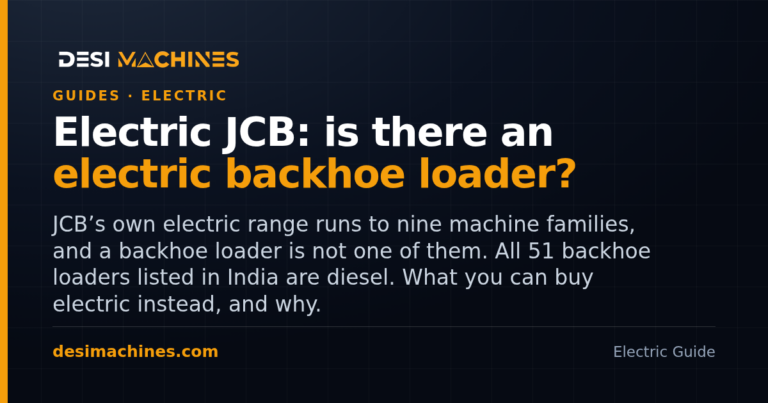 Electric JCB: Is There an Electric Backhoe Loader in India?