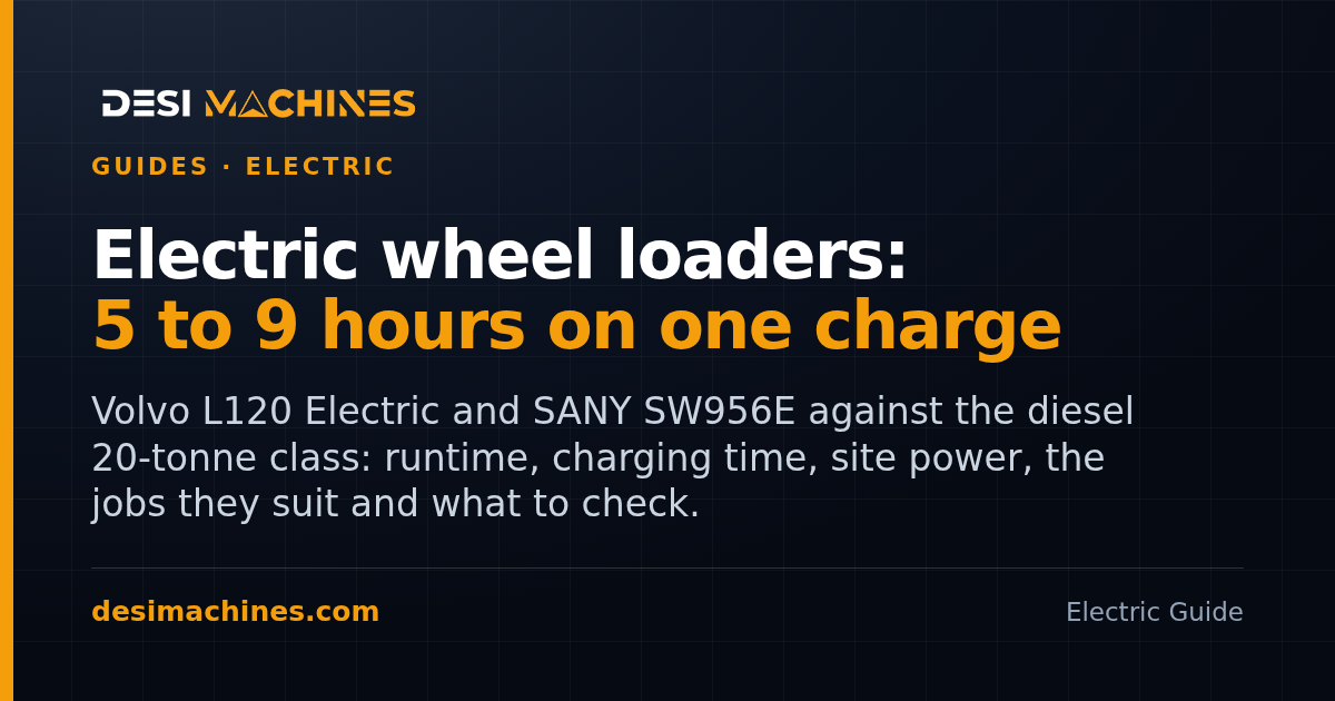 Electric Wheel Loaders in India: Runtime, Charging and Where They Fit
