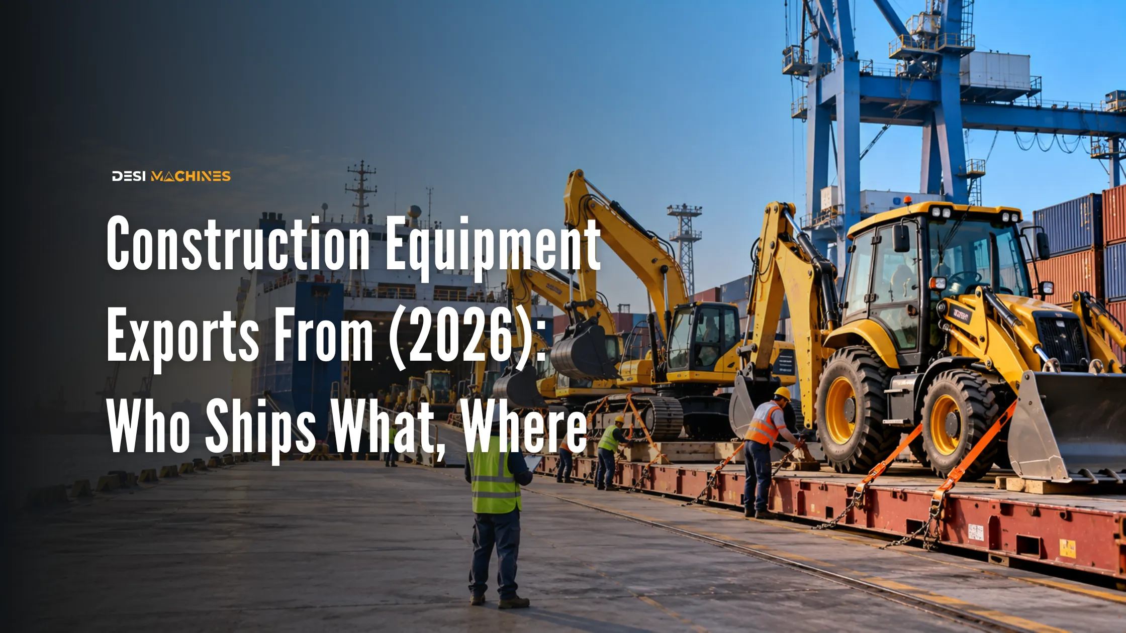 Construction Equipment Exports From India (2026): Who Ships What, Where