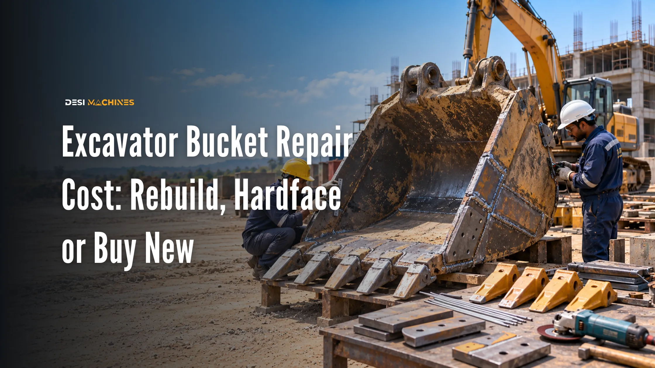 Excavator Bucket Repair Cost: Rebuild, Hardface or Buy New