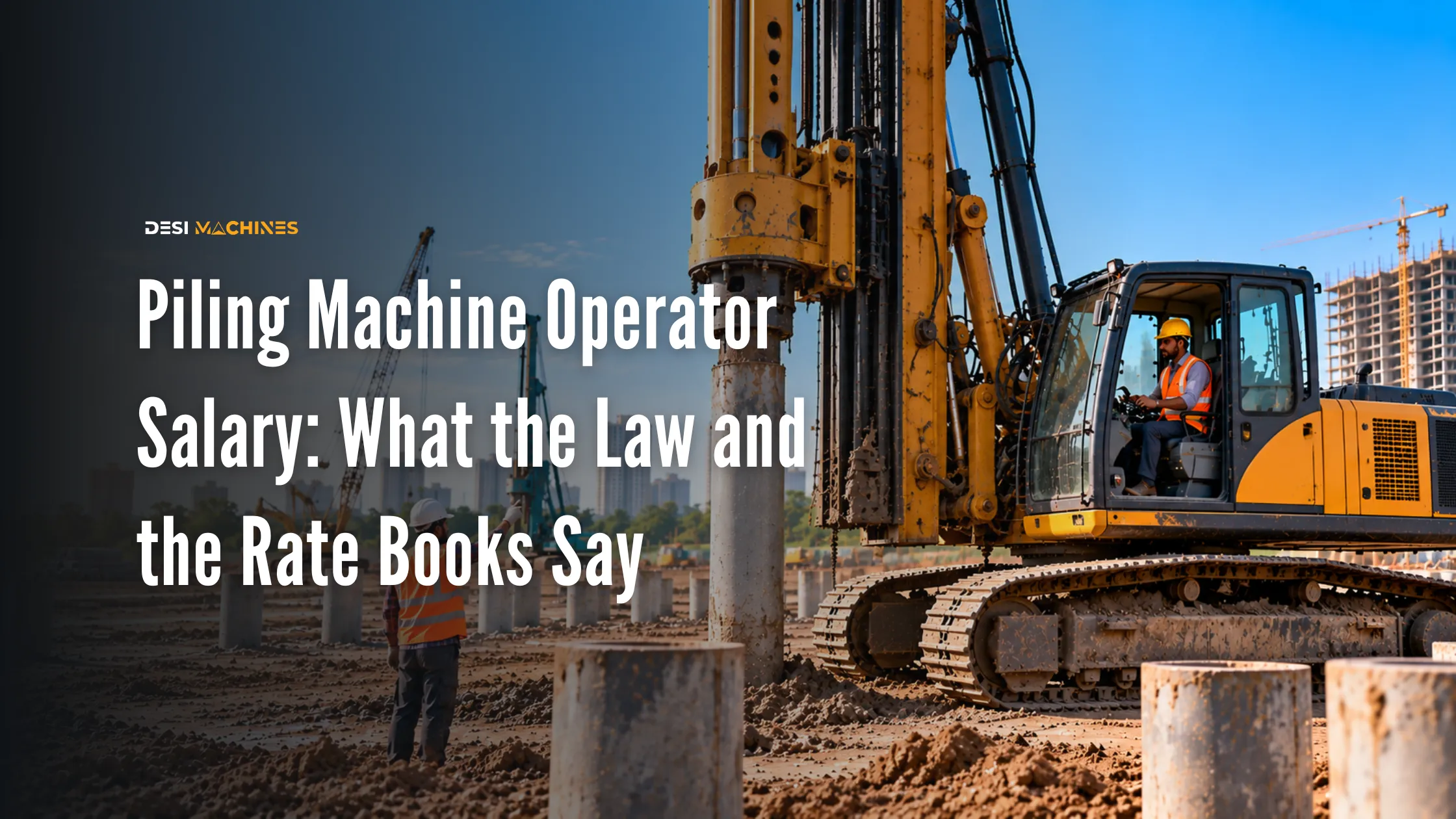 Piling Machine Operator Salary in India: What the Law and the Rate Books Say