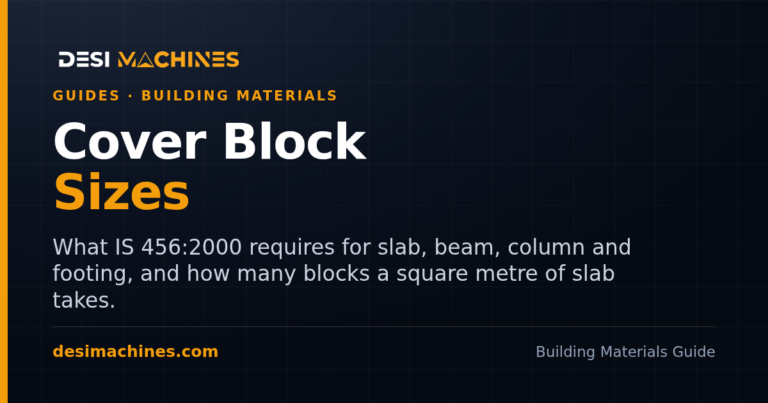 Cover Block Size in India: Slab, Beam, Column and Footing