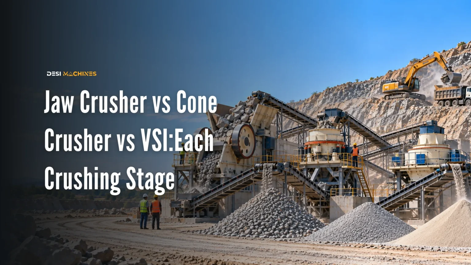 Jaw Crusher vs Cone Crusher vs VSI: What Each Crushing Stage Does