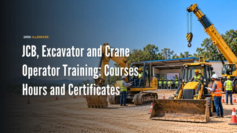 JCB, Excavator and Crane Operator Training in India: Courses, Hours and Certificates