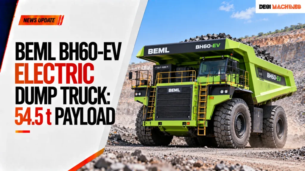 BEML BH60-EV Electric Dump Truck: 54.5 t Payload