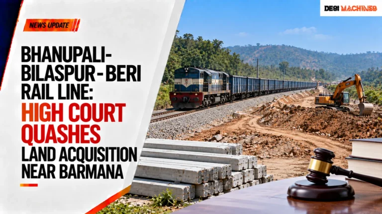 Bhanupali-Bilaspur-Beri Rail Line: High Court Quashes Land Acquisition Near Barmana