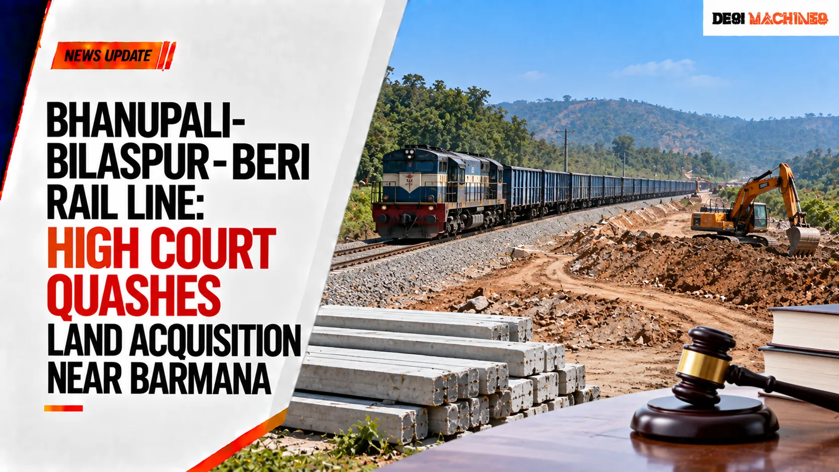 Guiding Roler Systems Rails Bhanupali Bilaspur Beri Rail Line: HC Quashes Land Notices