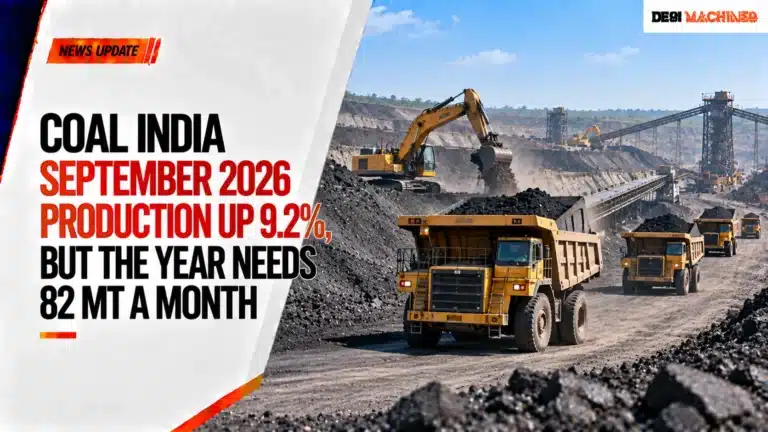 Coal India September 2026 Production Up 9.2%, but the Year Needs 82 MT a Month