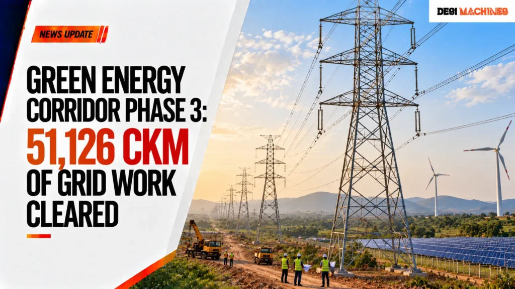 Green Energy Corridor Phase 3: 51,126 ckm of Grid Work Cleared