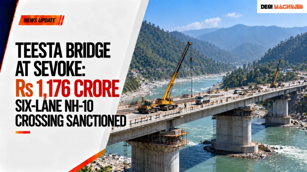 Teesta Bridge at Sevoke: Rs 1,176 Crore Six-Lane NH-10 Crossing Sanctioned