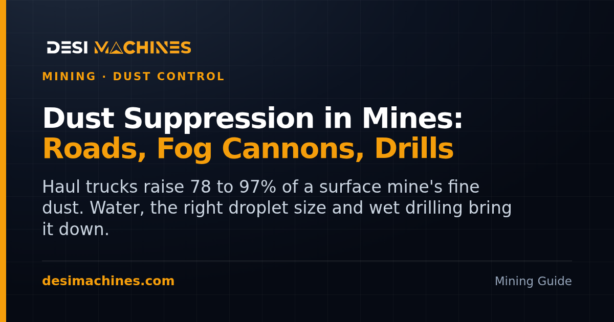 Dust Suppression in Mines: Haul Roads, Fog Cannons and Drills