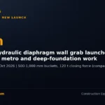 DesiMachines card: Eimco Elecon DW-220 hydraulic diaphragm wall grab launched in India with 32 m excavation depth