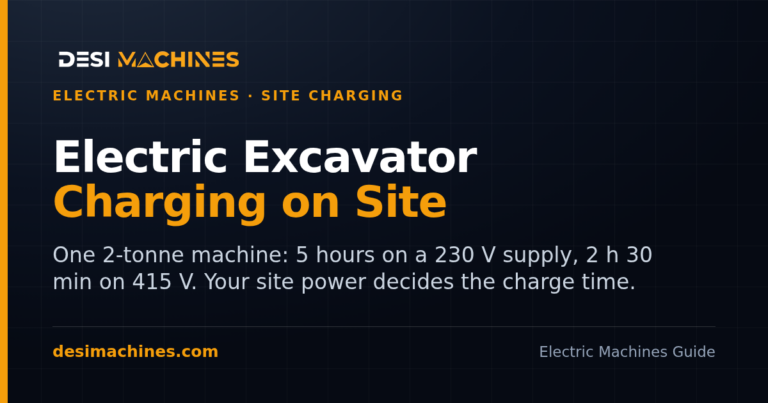 Charging an Electric Excavator on Site: Power Supply, Chargers and Charging Time