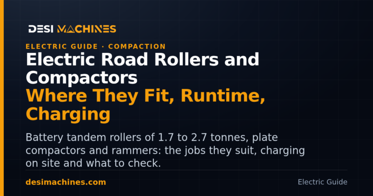 Electric Road Rollers and Compactors: Where They Fit, Runtime and What to Check