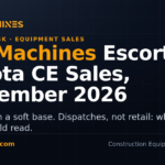DesiMachines card: Escorts Kubota sold 795 construction machines in September 2026, up 92.5 percent