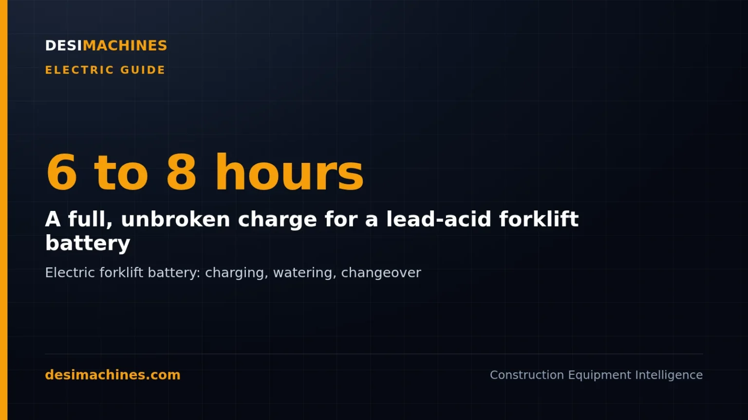 Electric Forklift Battery: Charging, Watering, Changeover and Battery Life