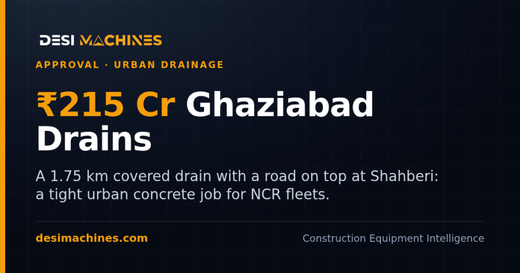 Ghaziabad Shahberi Drain Road: Rs 215 Crore Approved for Two Drains