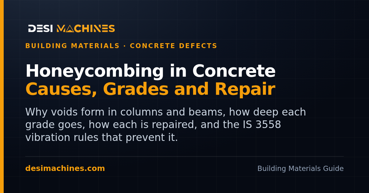 Honeycombing in Concrete: Causes, Grades, Repair and How to Prevent It