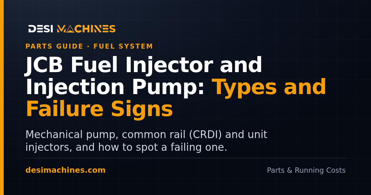 Backhoe Loader (JCB) and Excavator Fuel Injector and Injection Pump: Types and Failure Signs