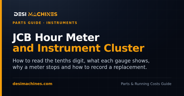 Backhoe Loader (JCB) and Excavator Hour Meter and Instrument Cluster: Reading the Hours, Gauges and Faults