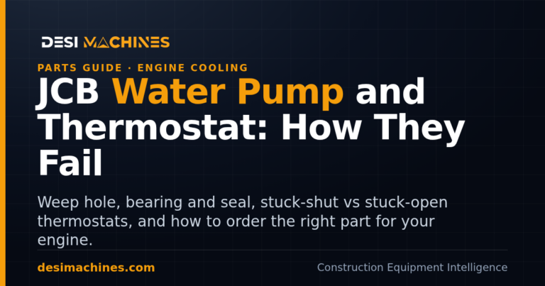 Backhoe Loader (JCB) and Excavator Water Pump and Thermostat: How They Work and Failure Signs