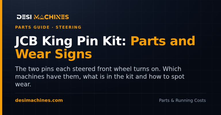 Backhoe Loader (JCB) and Grader King Pin Kit: Parts, Wear Signs and Fitment