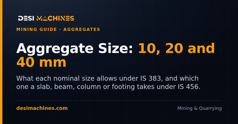 Aggregate Size in Concrete: 10, 20 and 40 mm and Where Each Goes