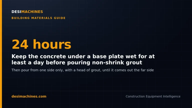 Non-Shrink Grout: Grades, Flowable vs Pourable, and How to Pour It Under a Base Plate