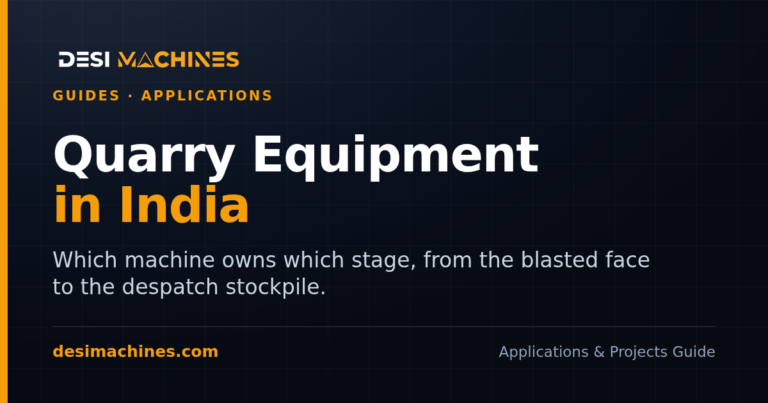 Quarry Equipment in India: The Machines a Stone Quarry Runs On