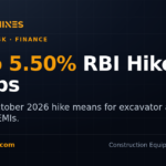 DesiMachines card: RBI hikes repo rate 25 bps to 5.50 percent, October 2026, impact on equipment loan EMIs