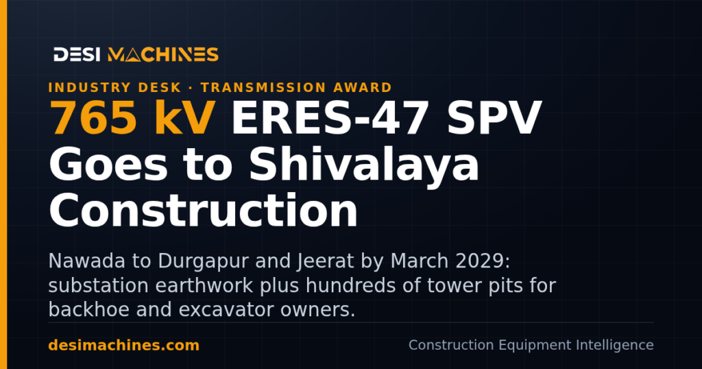 Shivalaya Construction Takes Over ERES-47 765 kV Bihar-Bengal Transmission SPV