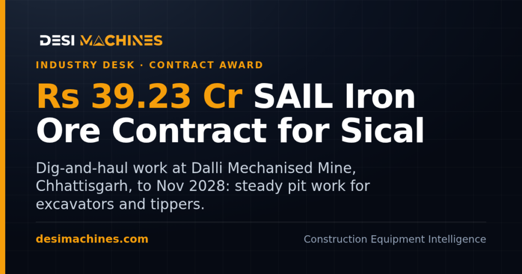 Sical Logistics SAIL Contract: Rs 39.23 Crore for Dalli Mine Work