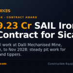 DesiMachines card: Rs 39.23 crore SAIL iron ore excavation and transport contract for Sical Logistics at Dalli Mechanised Mine, Chhattisgarh