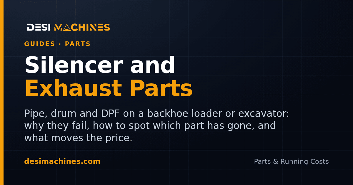 Backhoe Loader (JCB) and Excavator Silencer Price in India: Pipe, Drum and Exhaust Parts