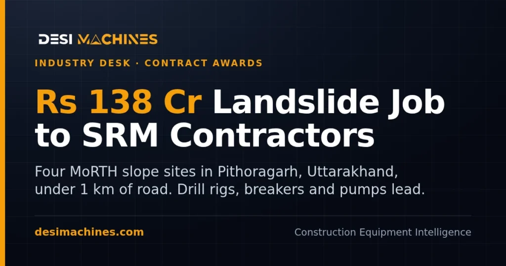 SRM Contractors Wins Rs 138.37 Crore MoRTH Landslide Contract in Uttarakhand