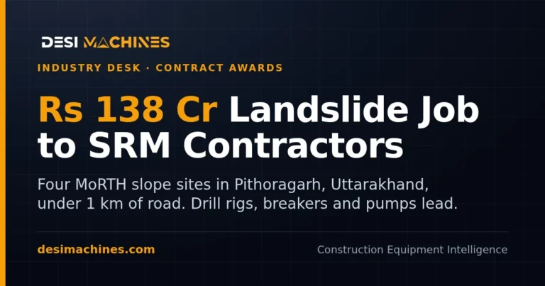 SRM Contractors Wins Rs 138.37 Crore MoRTH Landslide Contract in Uttarakhand
