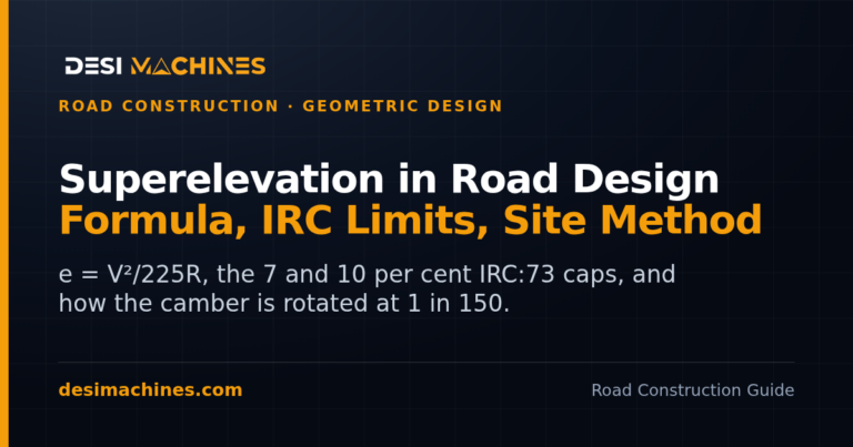 Superelevation in Road Design: Formula, IRC Limits and How It Is Built