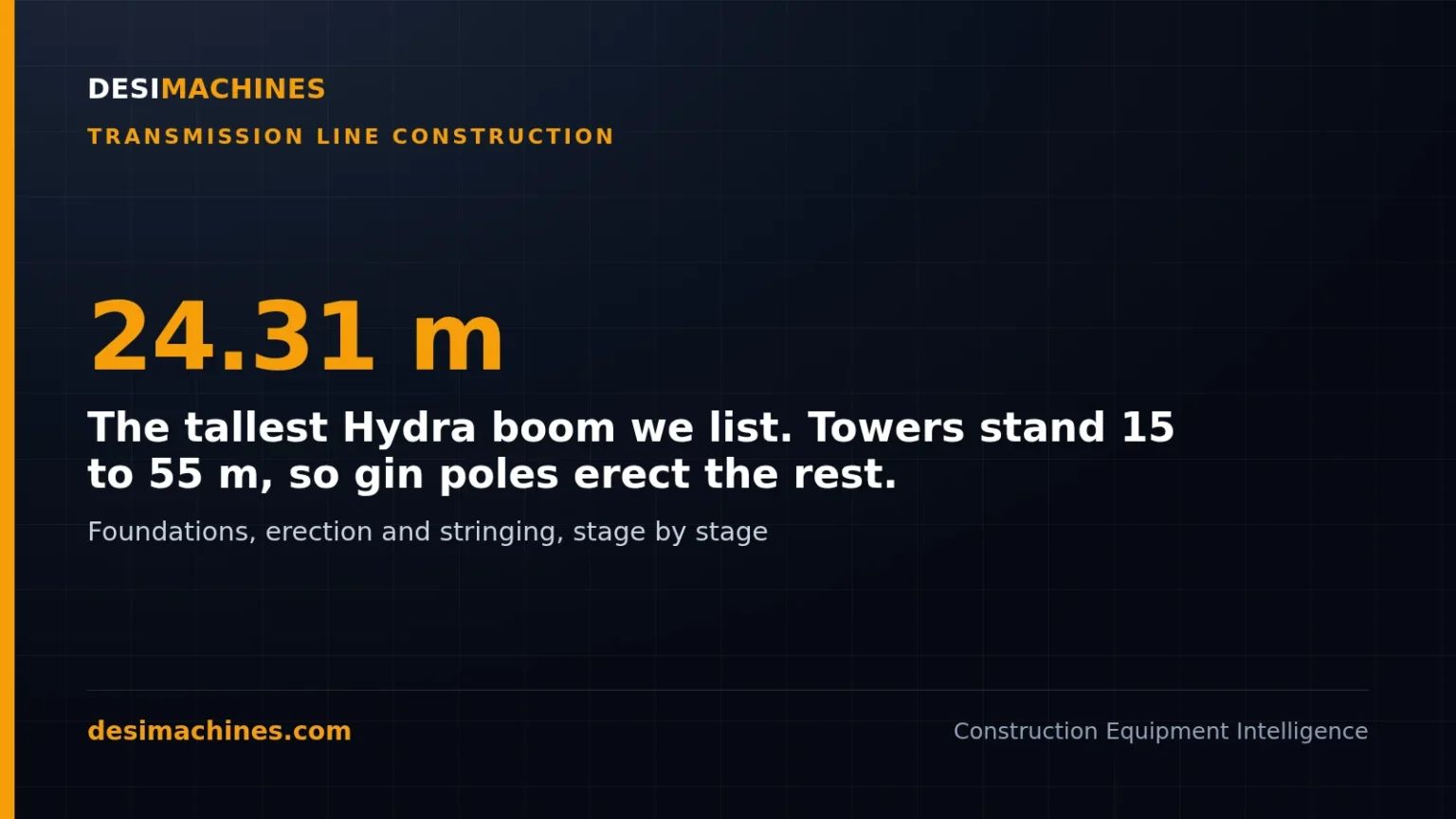 Transmission Line Construction Equipment: Machines for Tower Foundations, Erection and Stringing